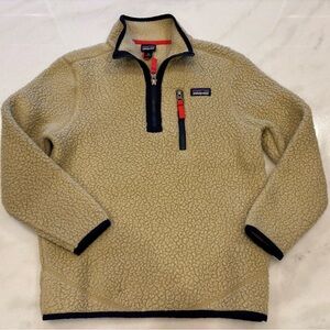 Patagonia Kids Retro Pile Quarter Zip Fleece Pullover (S)